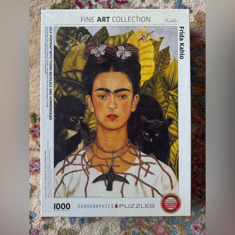 Frida Kahlo 1000 piece Puzzle - Self-Portrait with Thorn Necklace